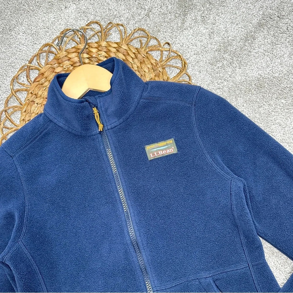 L.L.Bean Women's Mountain Classic Fleece Jacket Nautical Navy Size PXXS - Picture 8 of 16